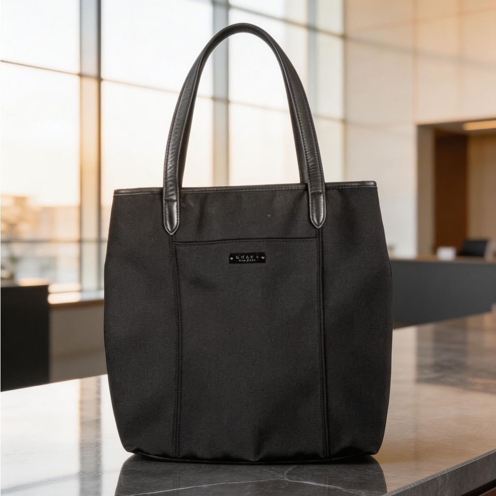 COACH A9N 6217 NEW YORK MEDIUM BAG BLACK NEOPRENE AND LEATHER